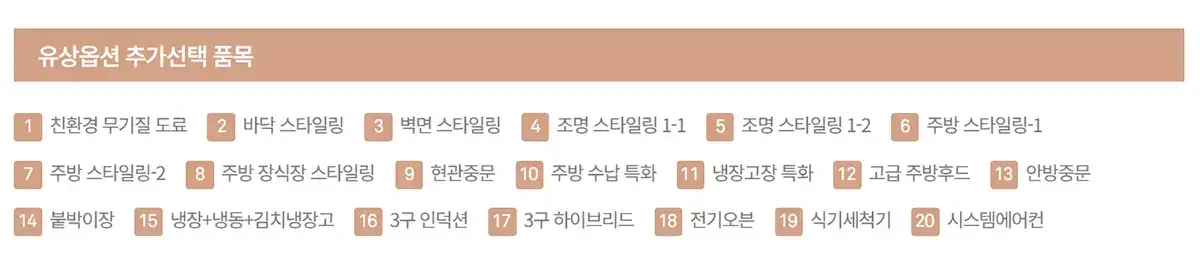 84atype 옵션품목